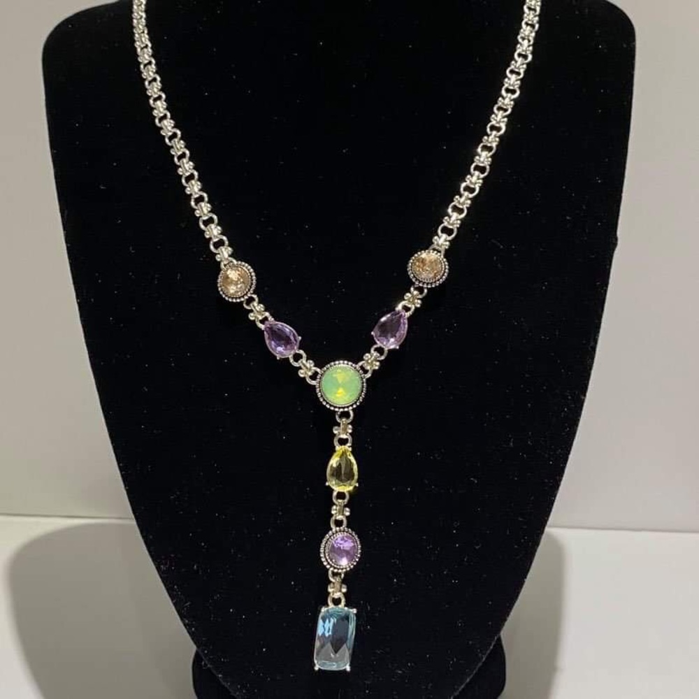 Napier Rainbow Princess Diana necklace Earring Set